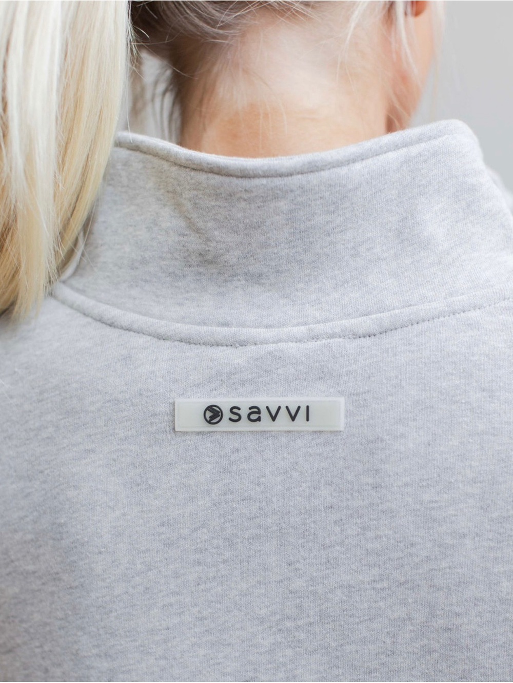 Savvi Alexa Mesh Half-Zip Pullover with Lime Contrast - Picture 7 of 8